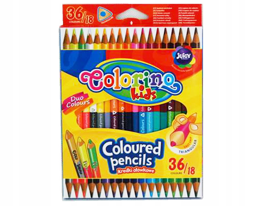 

Kredki Dwustronne Trójkątne 18/36 Kol Colorino