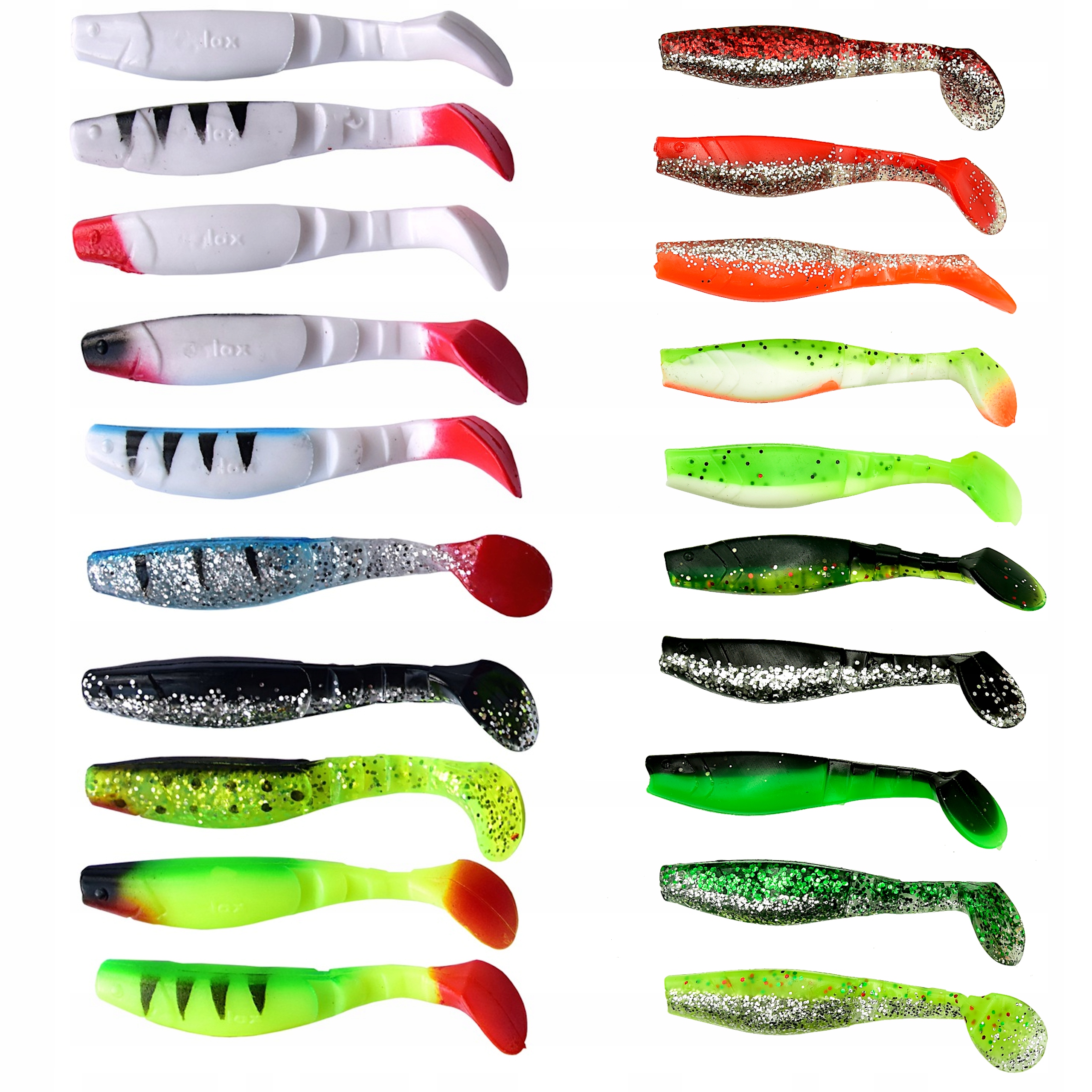 

Zestaw 20 szt Kopyto guma 10cm 8,4g, 12cm 13g