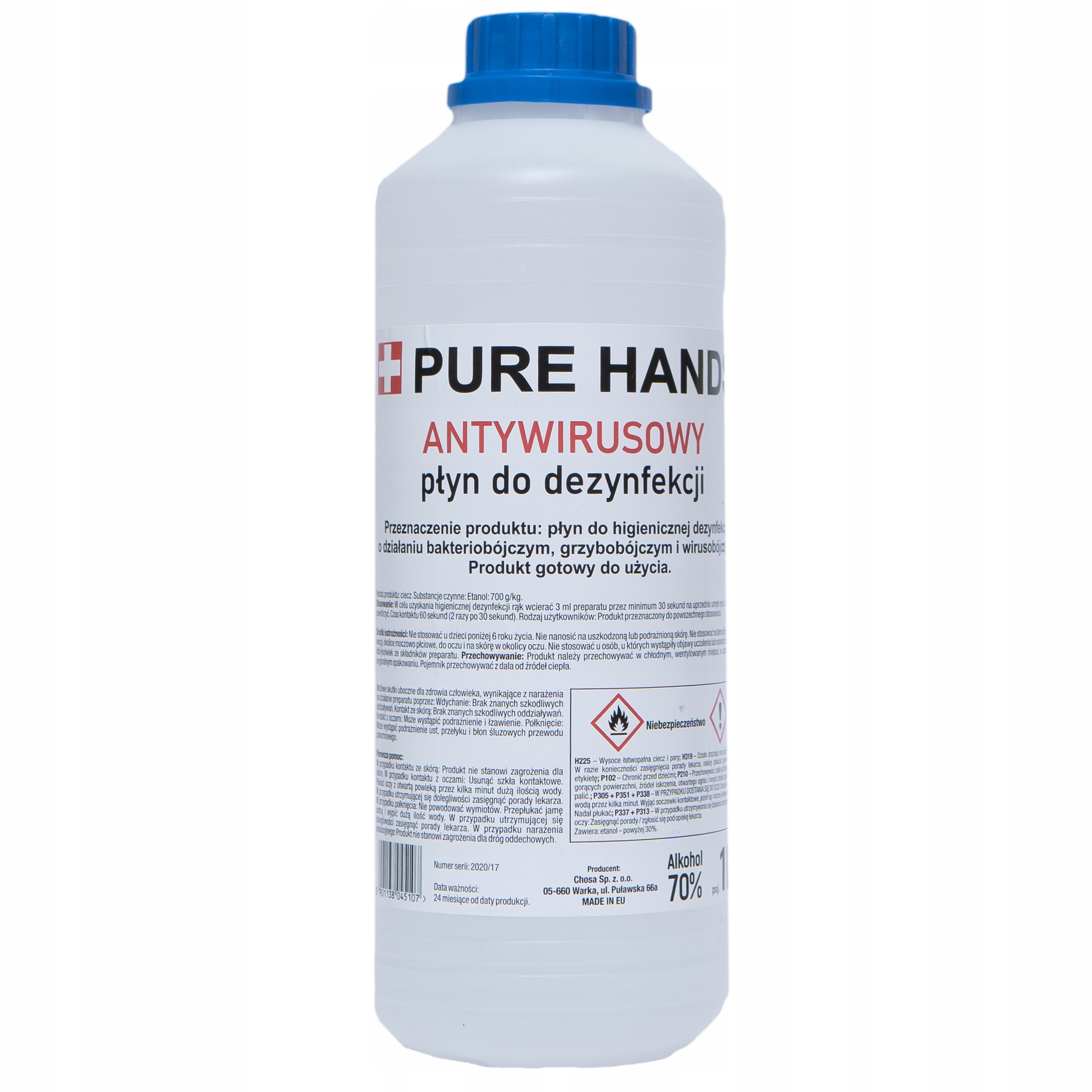 

Płyn Do Dezynfekcji Powierzchni Pure Hands 70% 1l