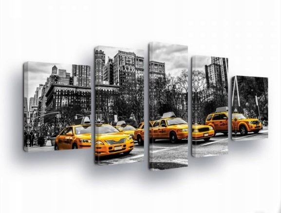 Obraz 170x100 New York taxík žltá mesto premávka ulica mestská krajina