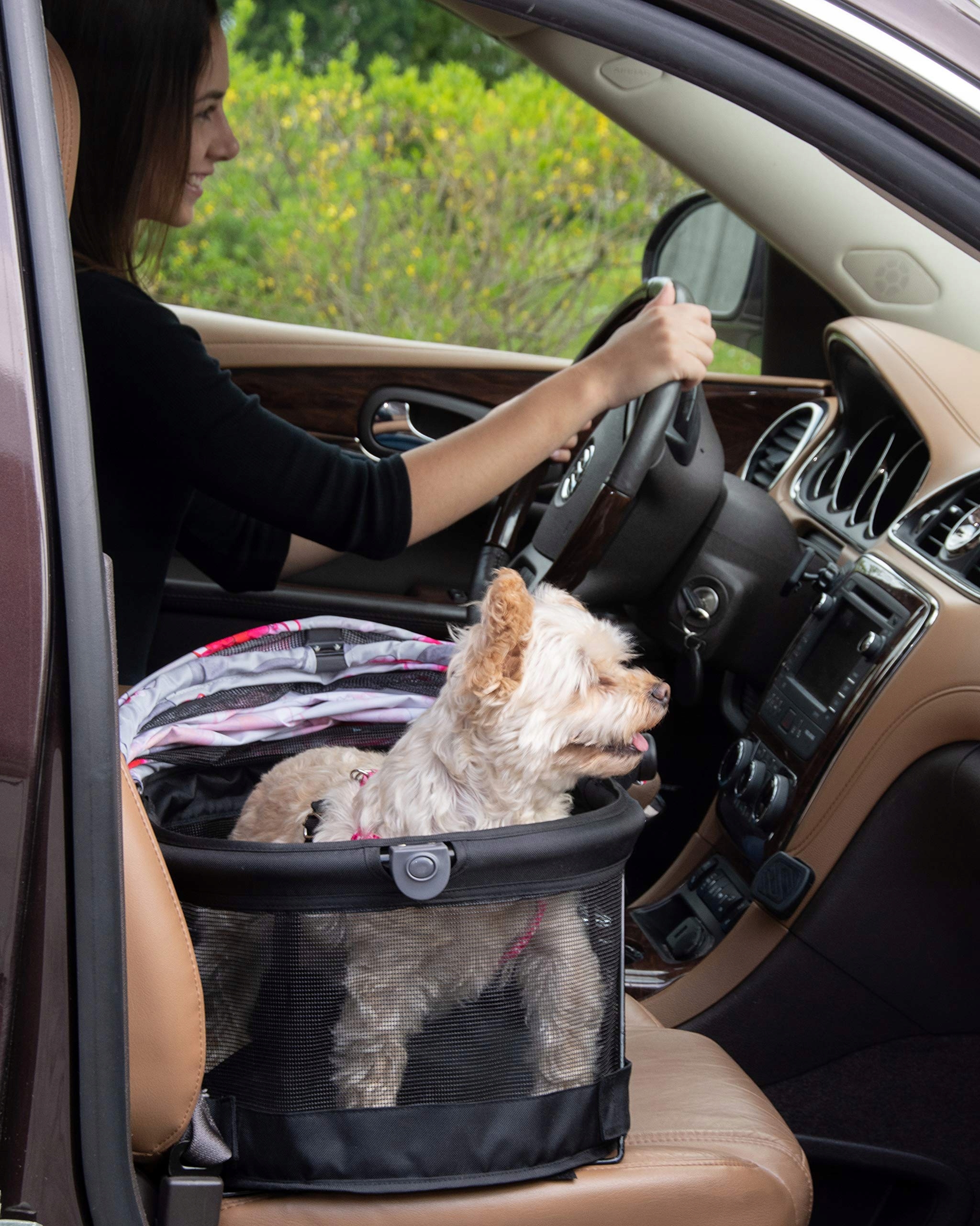 PET GEAR Torba Transportowa I Fotelik Samochodowy Dla Psów I Kotów Kwiatowy — miniatura 4