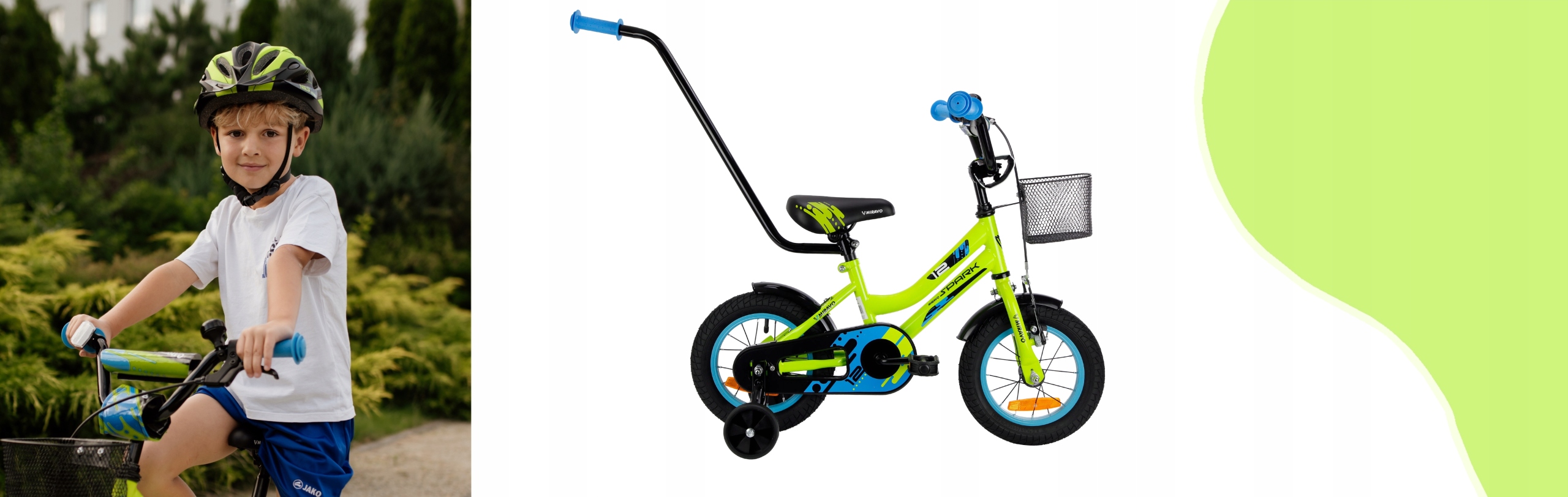 ДИТЯЧИЙ ВЕЛОСИПЕД 12 ДЮЙМІВ MIRAVO КОШИК ДЛЯ ВЕЛОСИПЕДА ДЛЯ ХЛОПЧИКА БЕЗКОШТОВНО