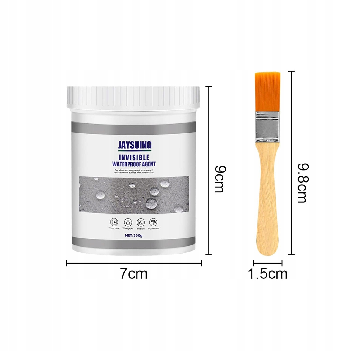 Jaysuing Invisible Waterproof Agent 600g przezroczysty środek uszczelniając Kod producenta 0191491489075