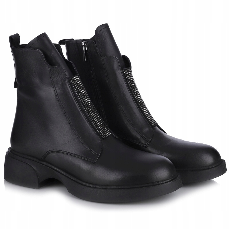 Dámské kotníkové boty Bombonella 8T G182 2470 Siyah Deri černé, Kůže, Vel. .40