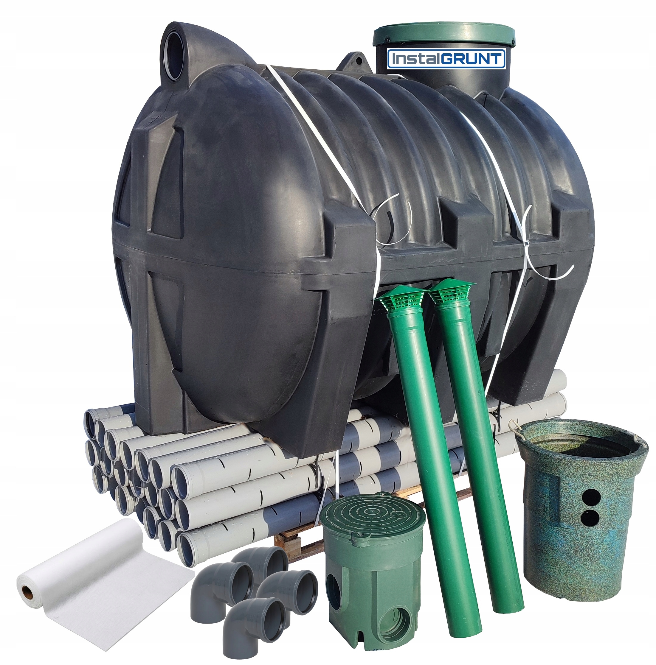 PRZYDOMOWA OCZYSZCZALNIA ŚCIEKÓW DLA 6 OSÓB 3000L DRENAŻ BAKTERIE ZESTAW