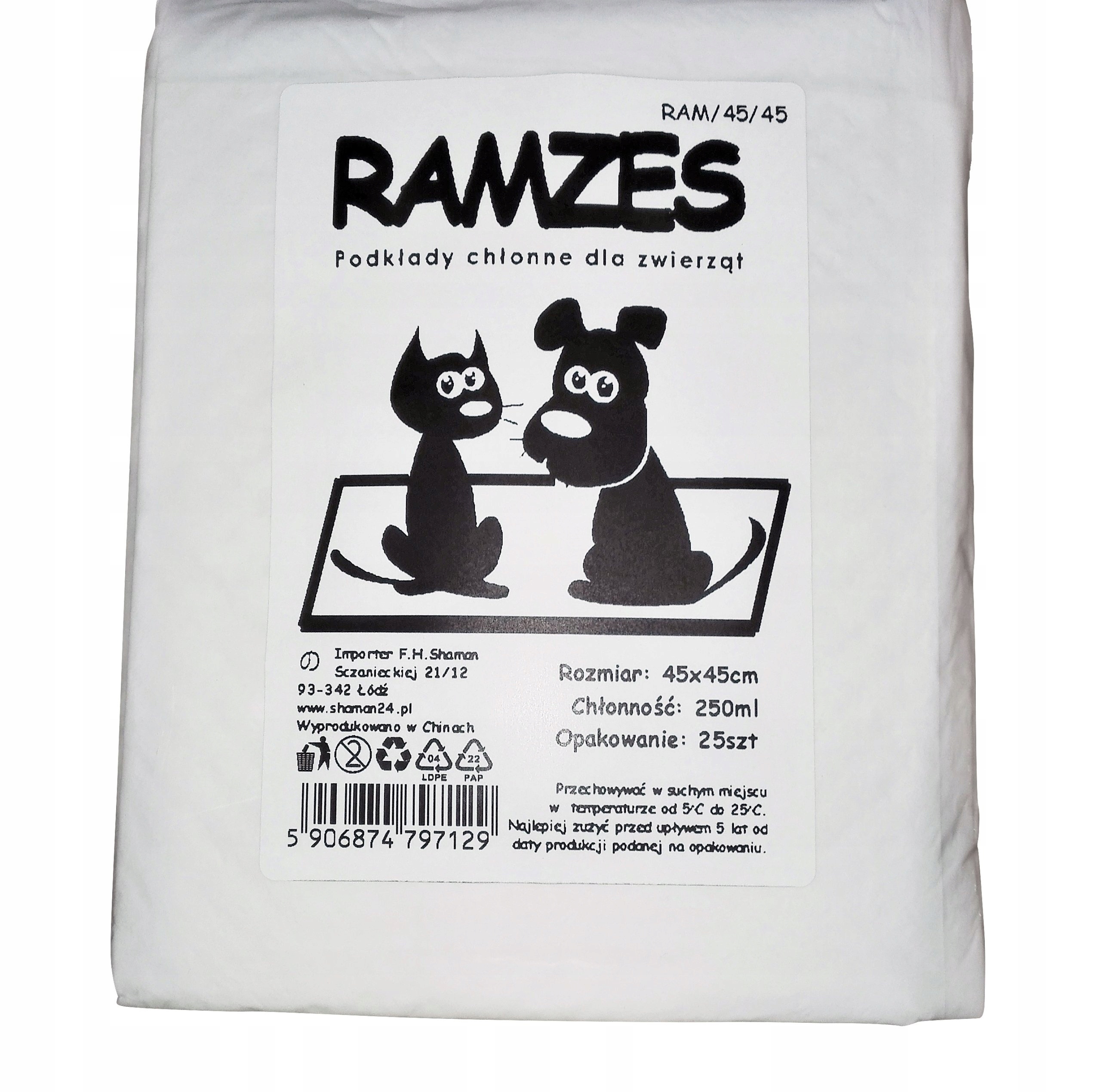 

Ramzes Chłonne podkłady higieniczne maty 45x45 25
