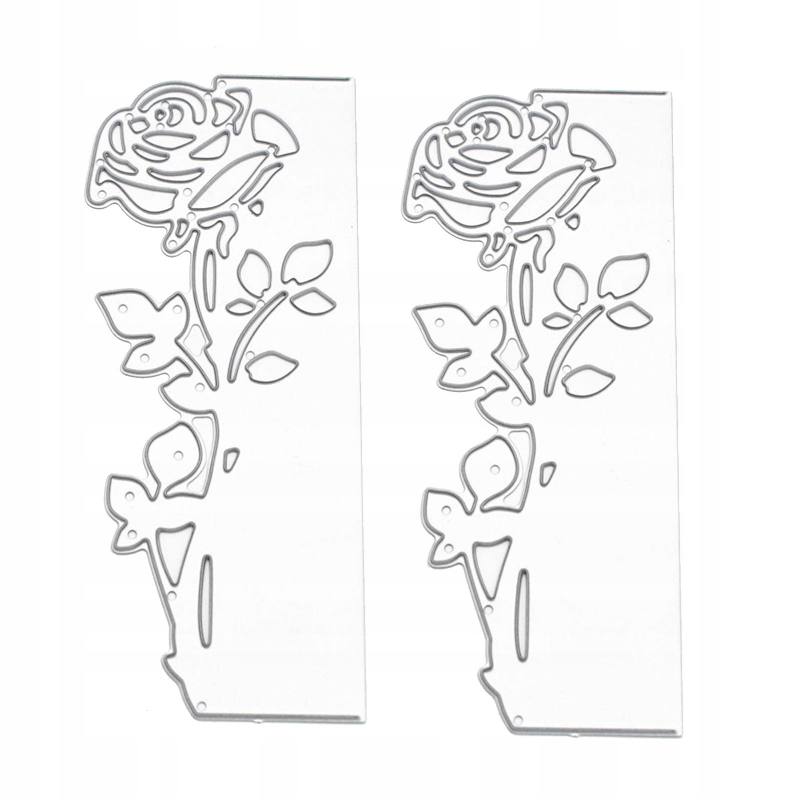 2Pcs Flower Leaf Die Cut Metal Template Easy to Use Cut Stencils for Photo