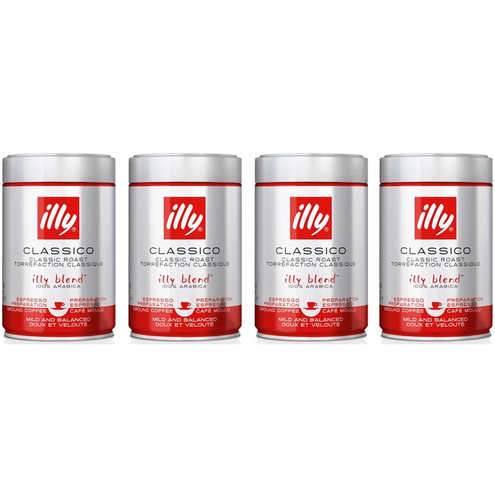 4 x Kawa mielona illy Classico 100% Arabica 250 g