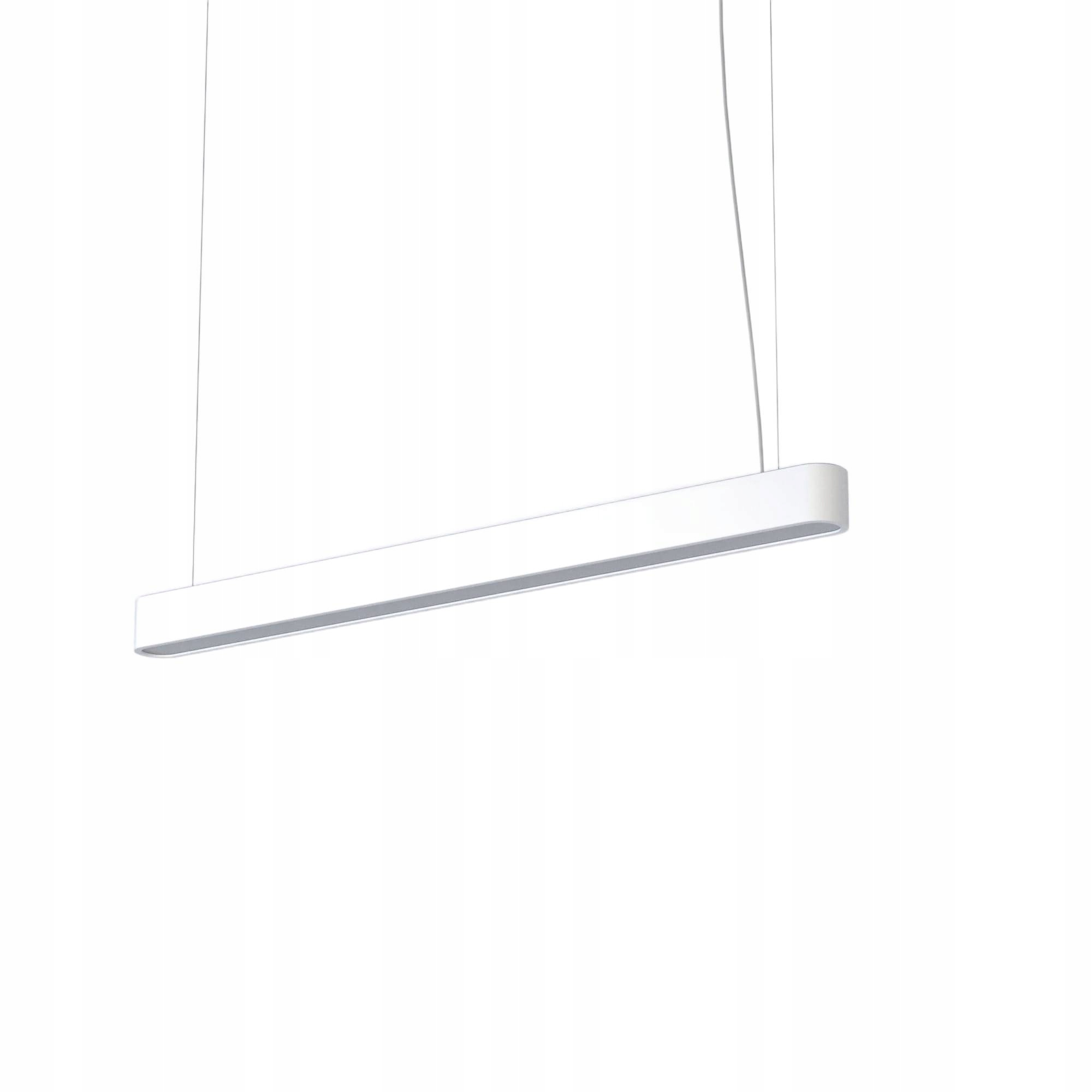 Závesná lampa biela podlhovastá 95 cm nad jedálenský stôl Soft Nowodvorski