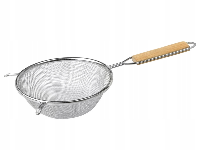 STALOWE SITKO KUCHENNE Z DREWNIANĄ RĄCZKĄ 16CM Marka Brunbeste
