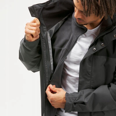 Kurtka przeciwdeszczowa 3w1 Forclaz TRAVEL 100 Kaptur z kapturem