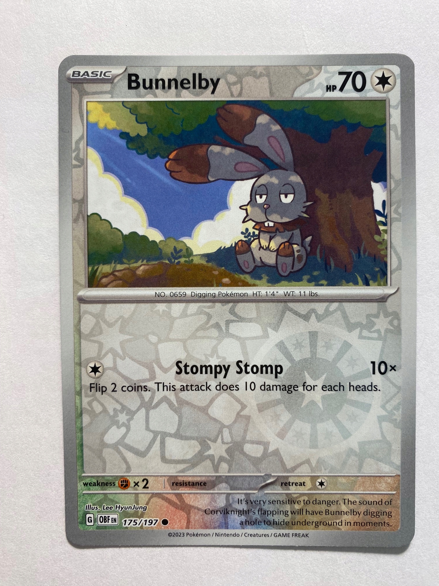 Obsidian Flame Reverse 175/197 Bunnelby