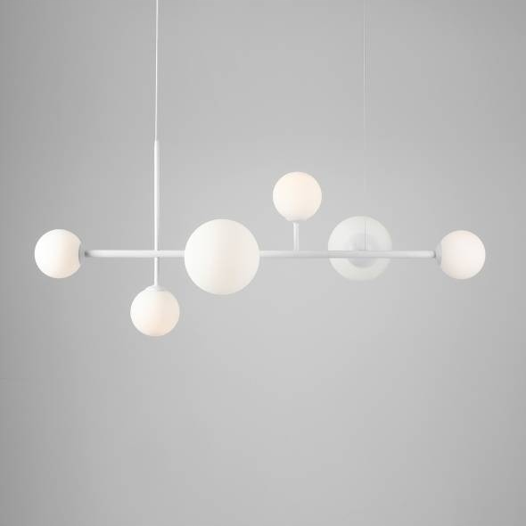 Dione lampa wisząca 6-punktowa biała 1092K Aldex