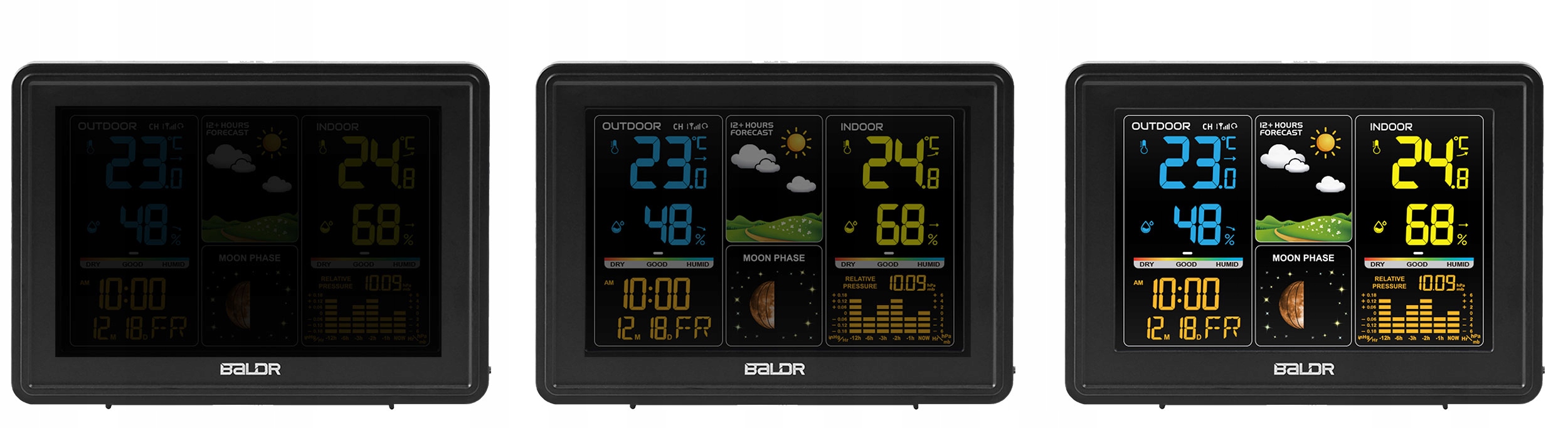BEZPRZEWODOWA STACJA POGODOWA POGODY HIGROMETR + CZUJNIK Liczba obsługiwanych czujników 3