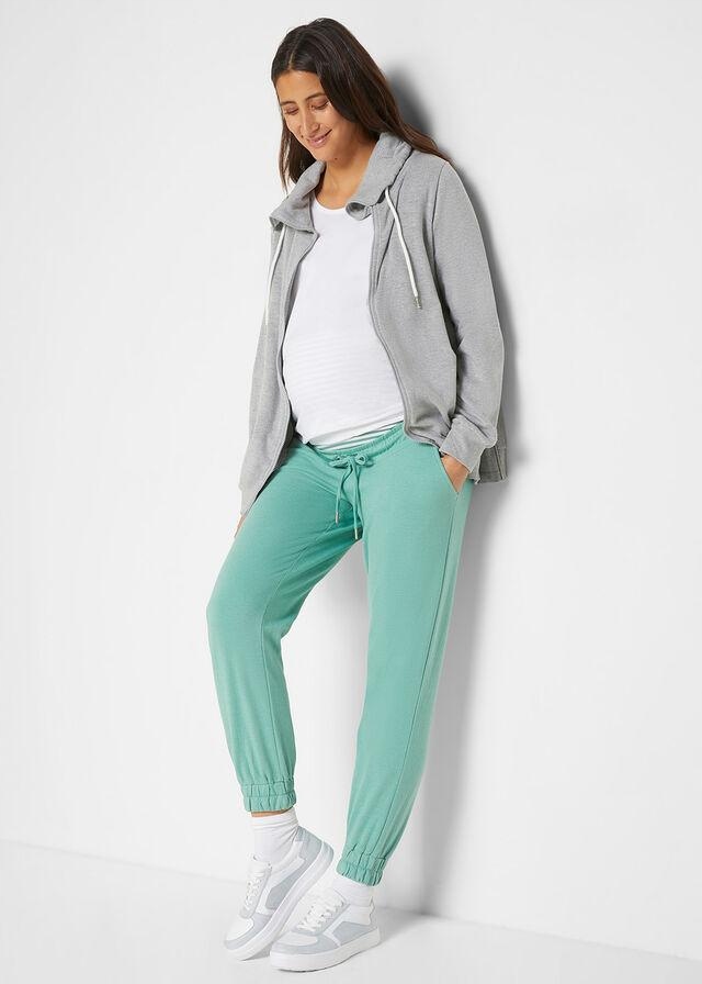 1I2B08 BONPRIX SPODNIE DRESOWE CIĄŻOWE ZIELONE 40 Długość nogawki długa