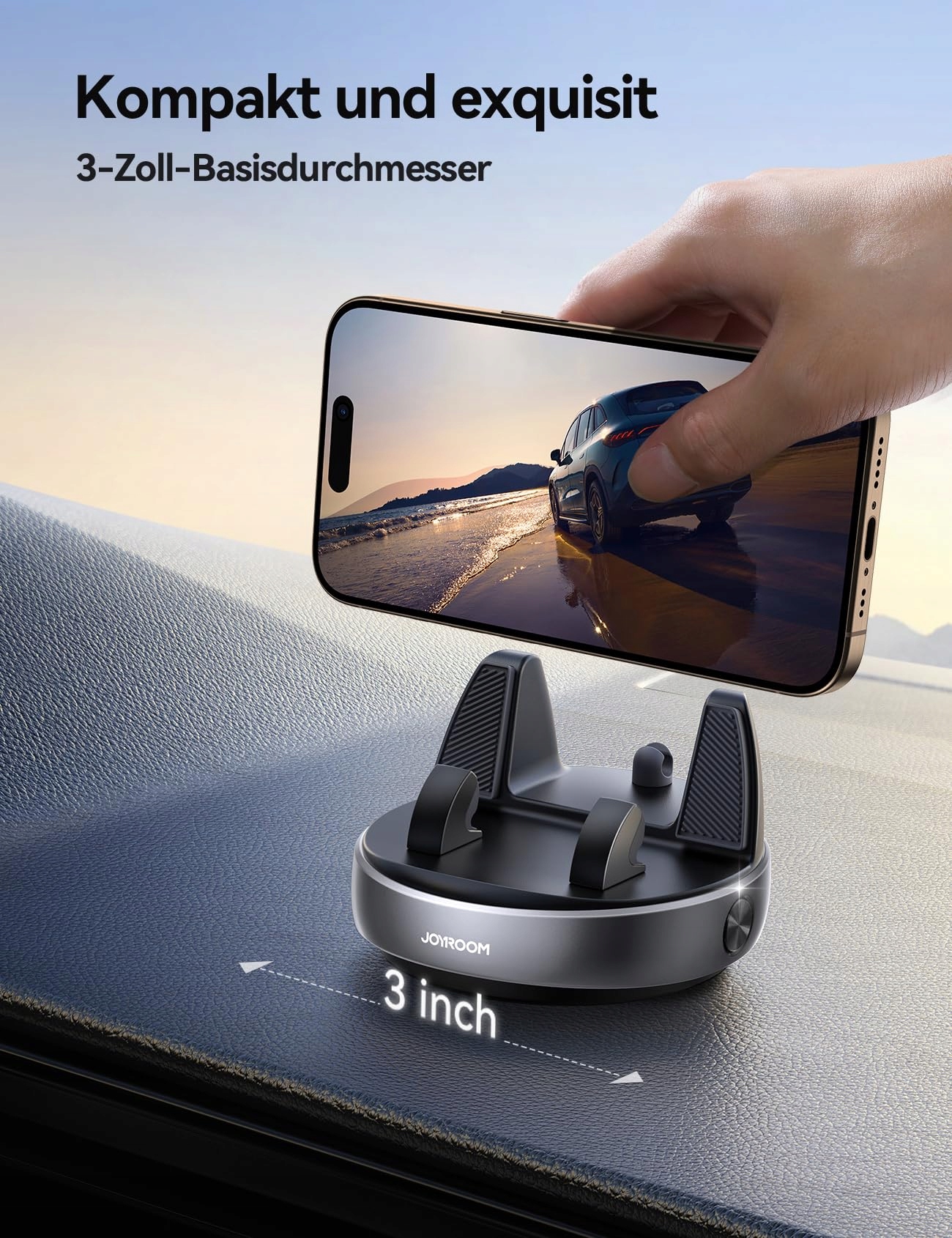 JOYROOM Uchwyt Samochodowy Na Telefon Do Deski Rozdzielczej Antypoślizgowy — miniatura 4