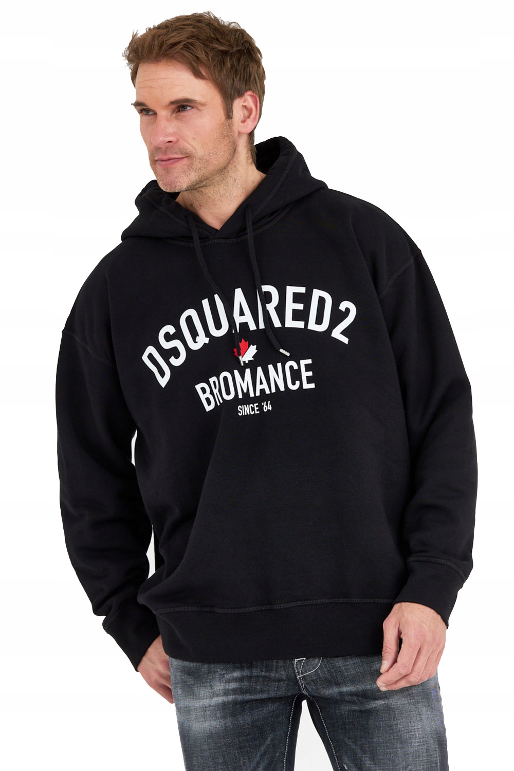 DSQUARED2 Černá mikina Bromance Slouch Hoodie XXL