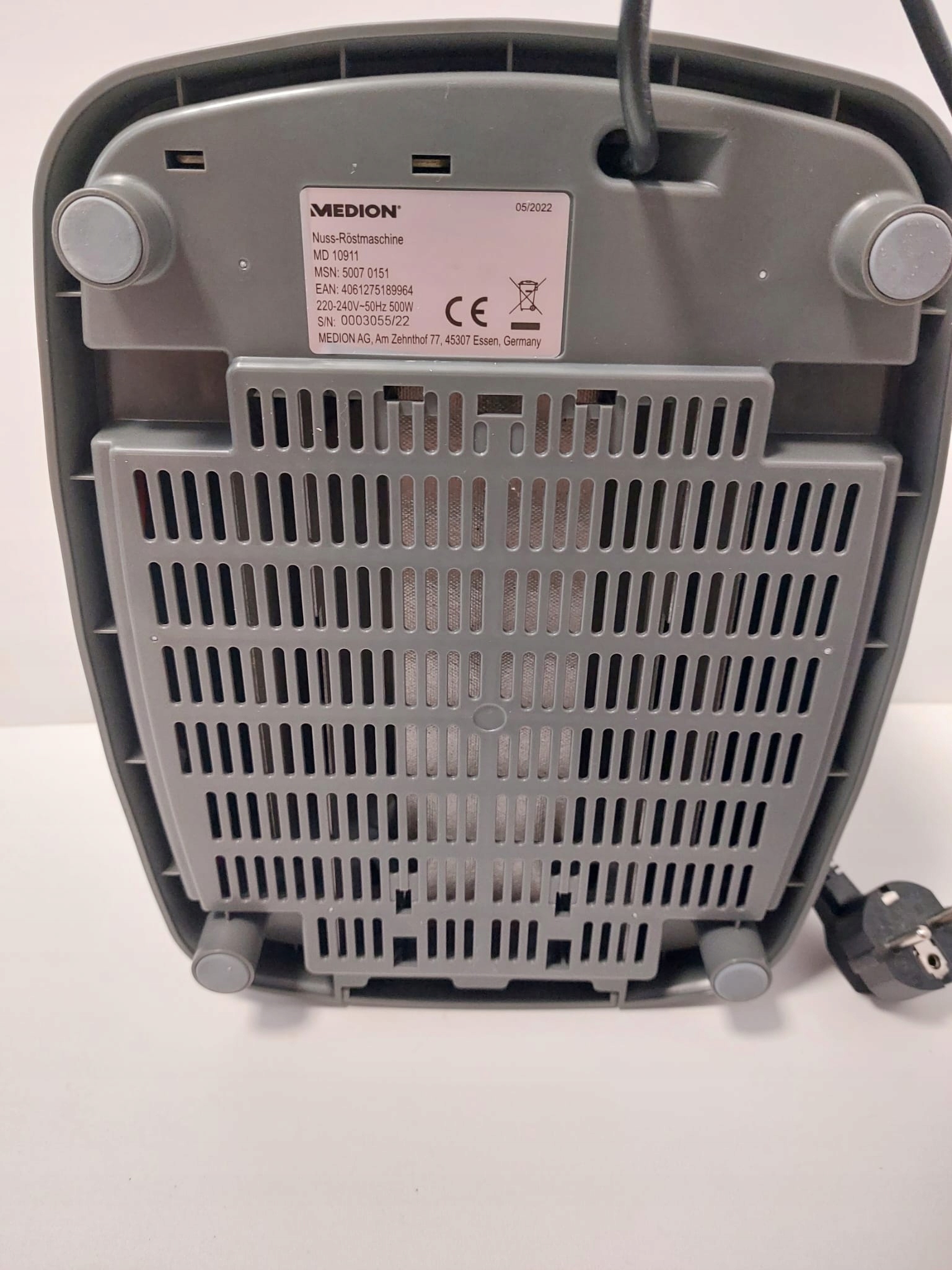 Grill elektryczny Medion Do prażenia orzechów 500 W (756/24) Moc 500 W