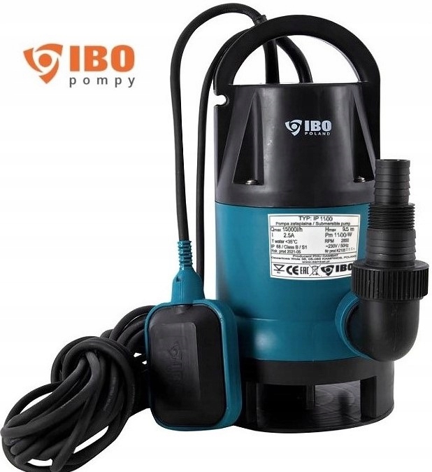 POMPA ZATAPIALNA IBO IP 1100 1100W Z PŁYWAKIEM 250l/min Producent IBO Dambat
