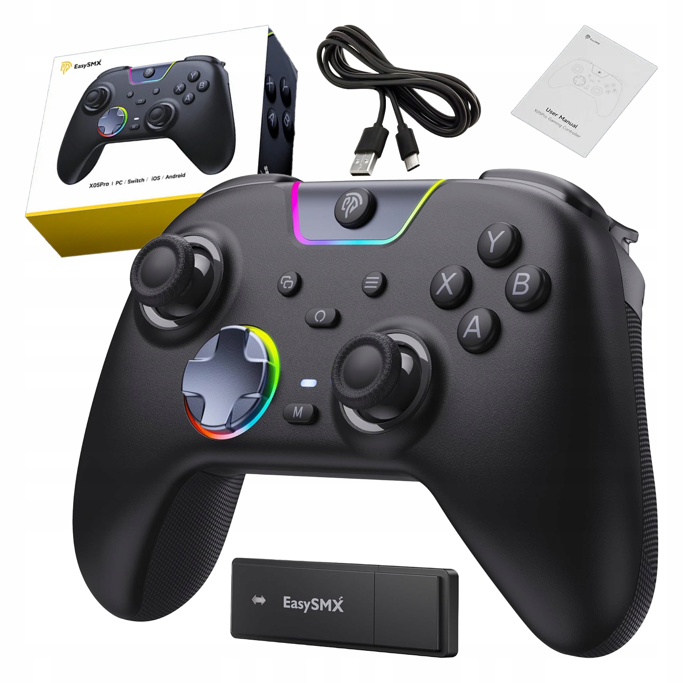 Bezprzewodowy kontroler EasySMX X05 Pro do Switch Pc iOS Android 2.4GHz Bt