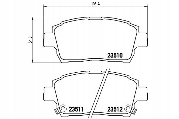 Brembo Brzdové Destičky Toyota Yaris 99-05 (+abs)