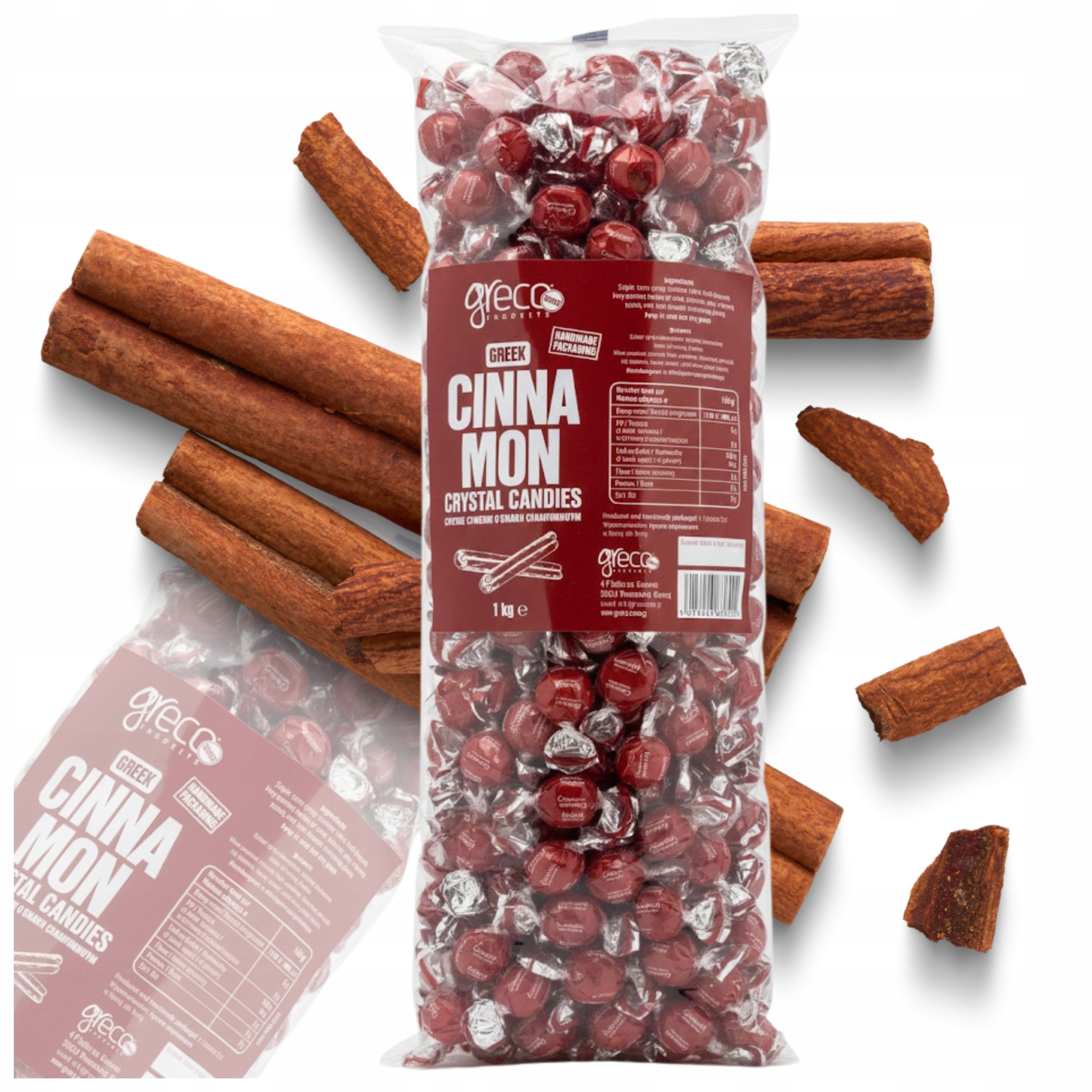 Cukierki O Smaku Cynamonowym Słodycze Z Grecji 1KG Greco Ręcznie Pakowane