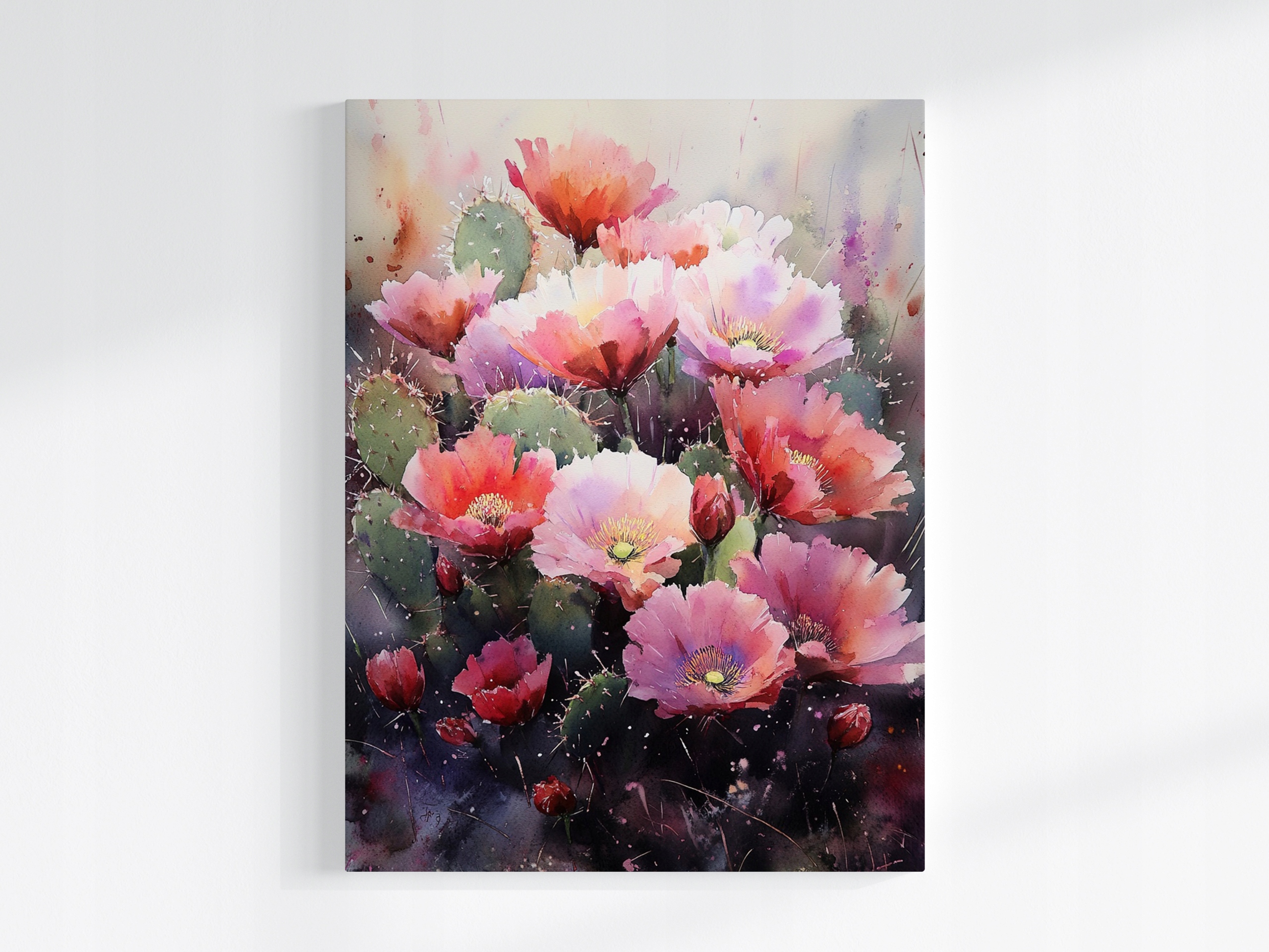 Obraz Na Plátně Canvas Příroda Rostlinnost Kaktus Opuncie Květiny 75x100