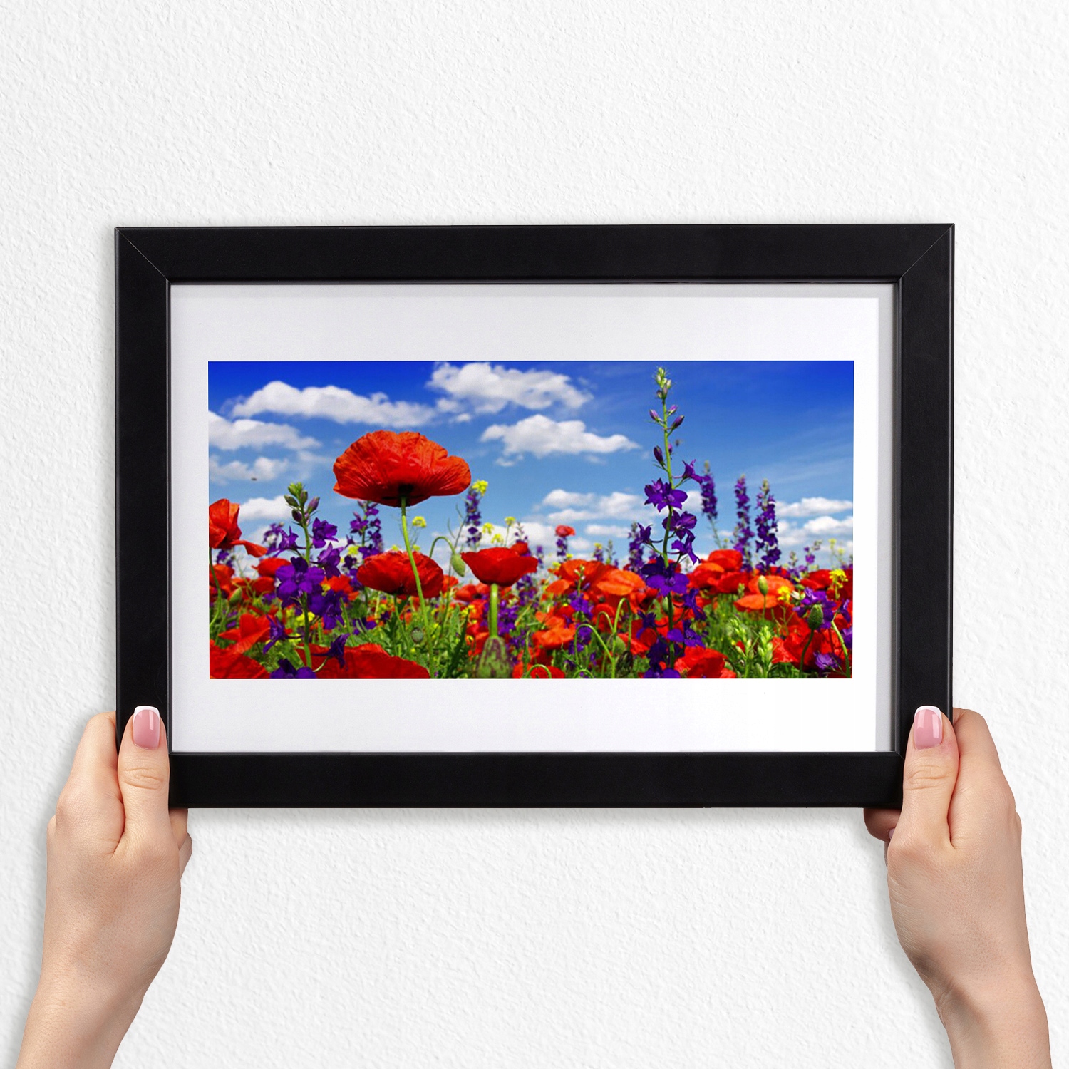 Fotoobraz s rámem do obývacího pokoje Tulipány rostlina 30x20