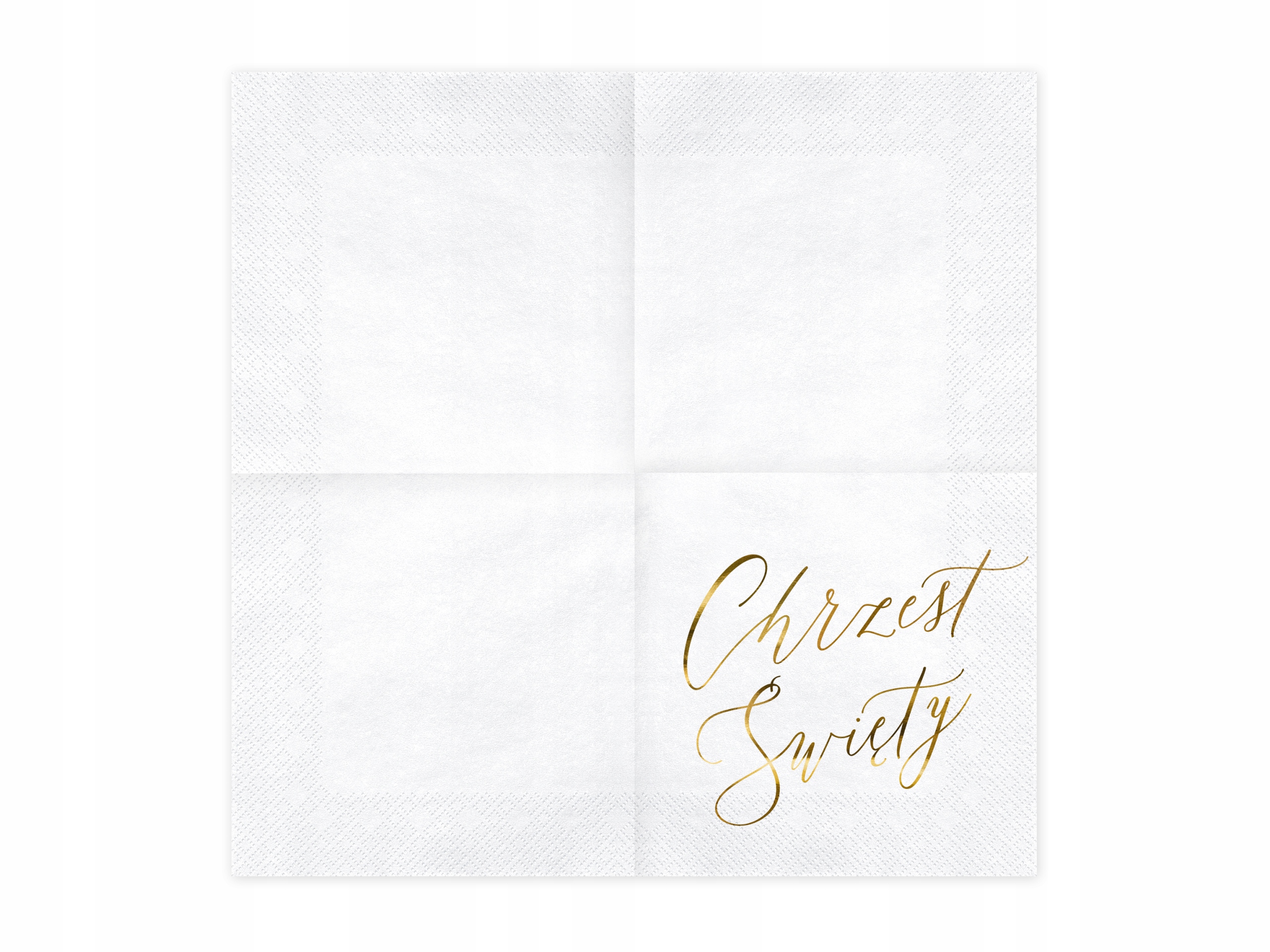 SERWETKI NA CHRZEST ŚWIĘTY 20szt białe Kolor biały