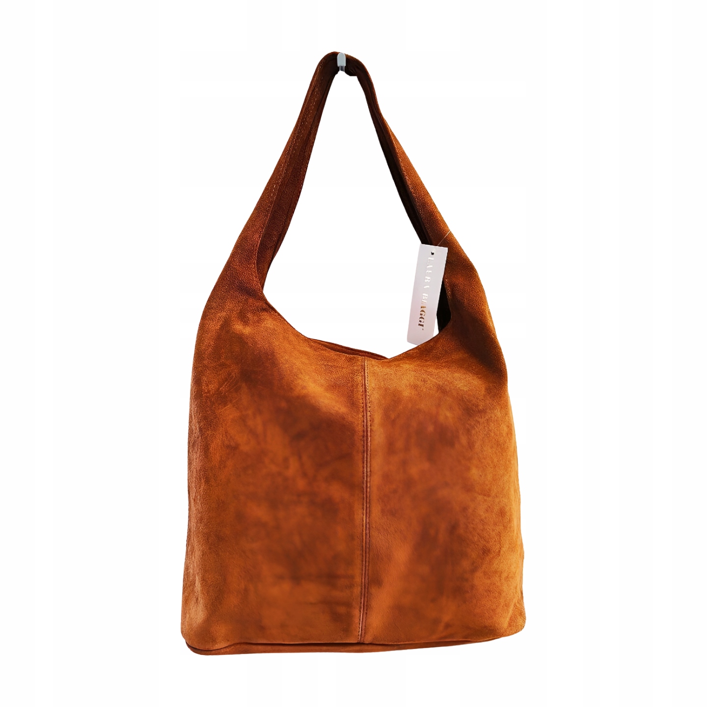 Laura Biaggi semišová shopper taška přes rameno camelová