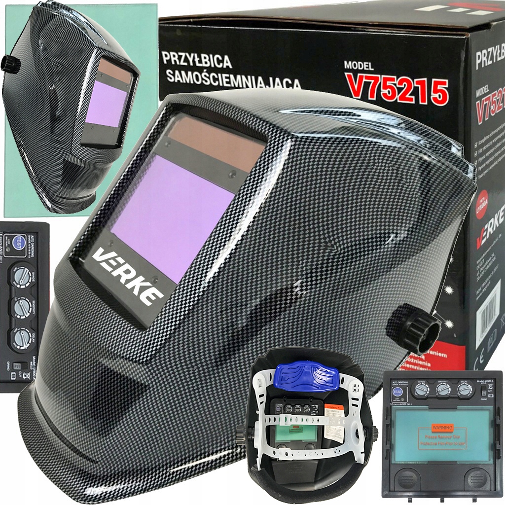 Maska Spawalnicza Przyłbica Samościemniająca Do Spawania Filtr Regulacja