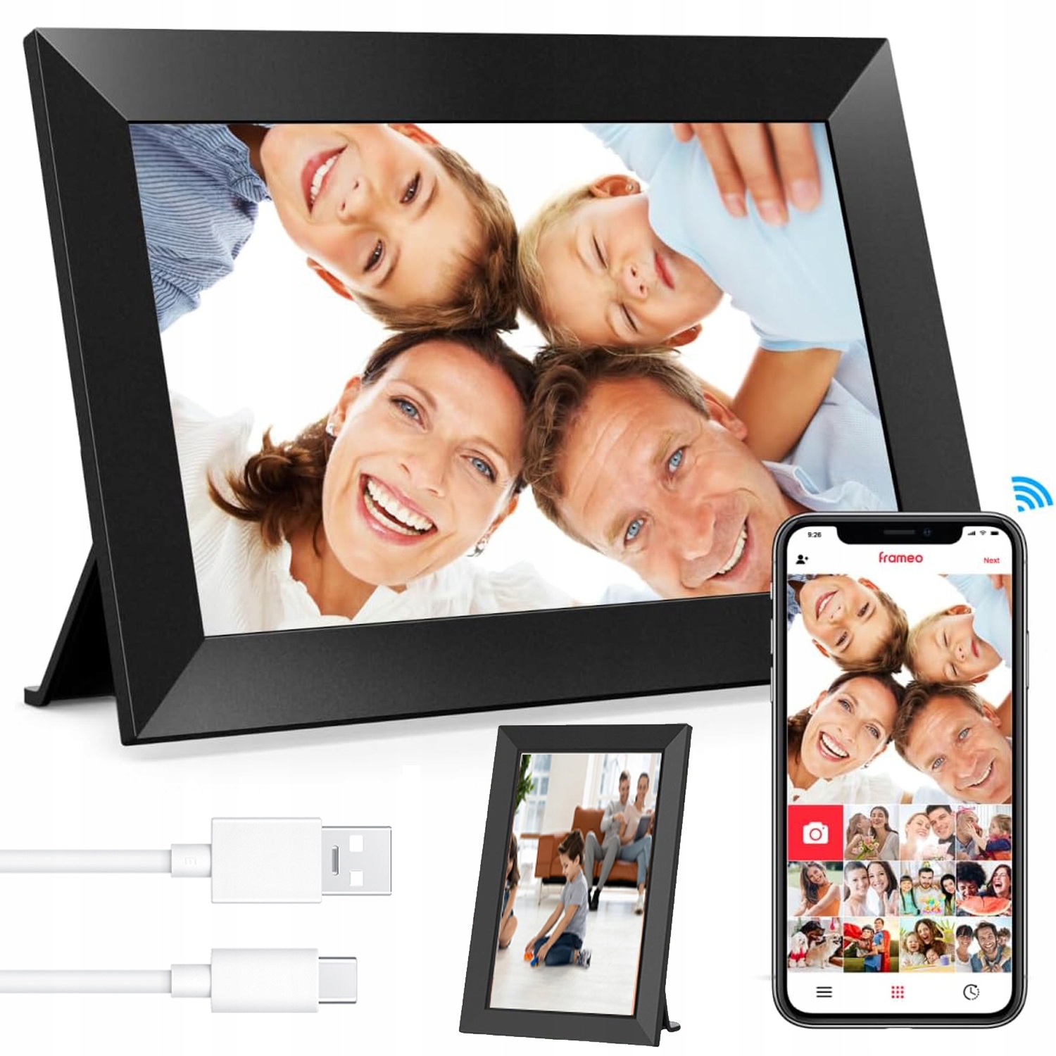 Digitální Rámeček Na Fotografie 10.1" Wifi S Využitím Dotykové Obrazovky 32GB