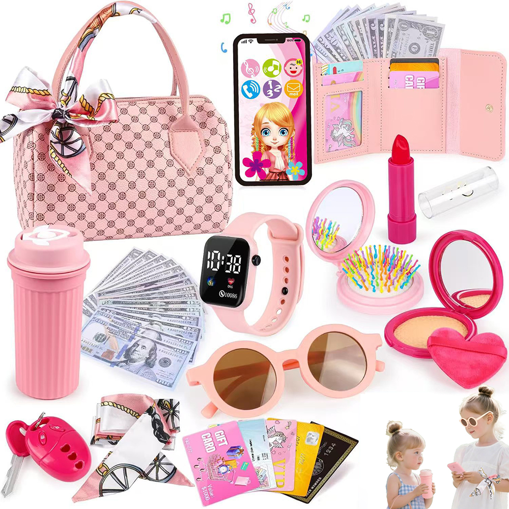 Zestaw Torebka Dla Dziewczynki Telefon Zegarek Kosmetyki Edukacyjny Makeup