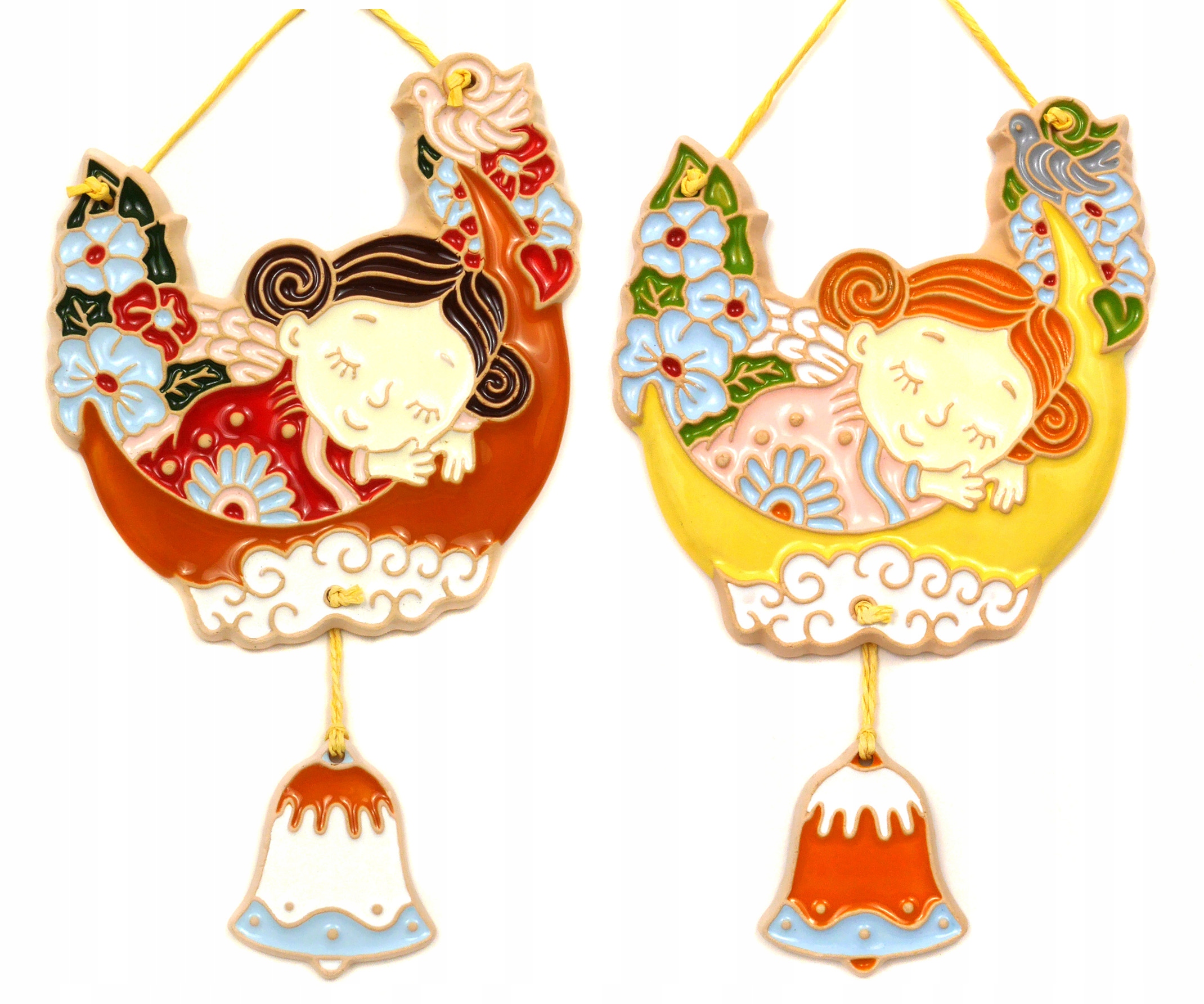 

Dziecko na księżycu Zawieszka Handmade ceramika