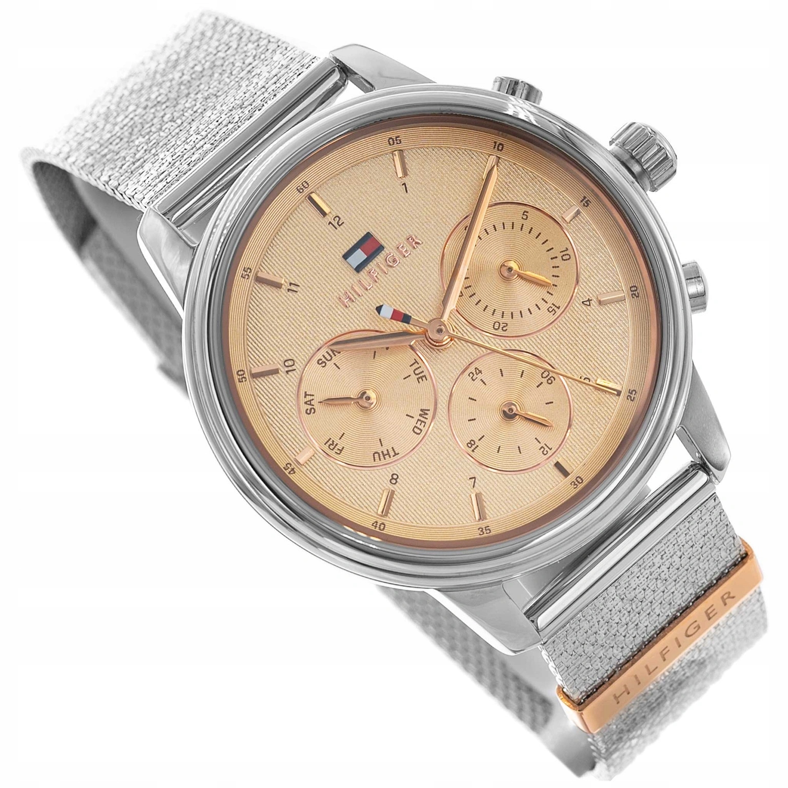 Dámské Hodinky Tommy Hilfiger 1782806 Bledě Stříbrné Na Náramku Data