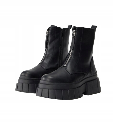 Even&odd Černé Kotníkové Boty Na Platformě Se Zámkem 39 T_a