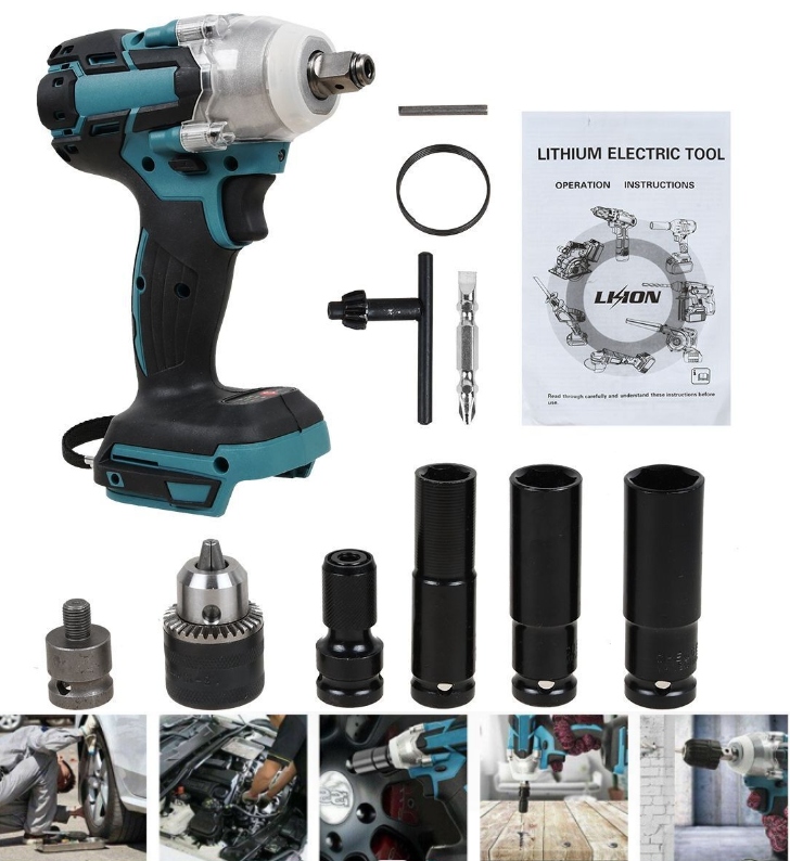 Elektrický Rázový Utahovák S Možností Bezdrátového Nabíjení 18V 3V1 520NM