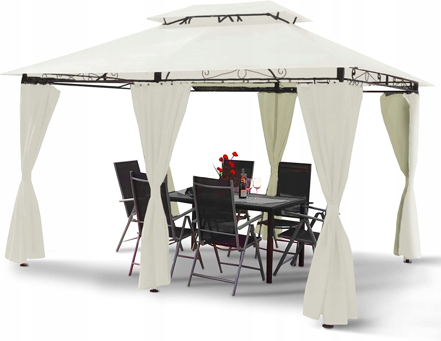 MINZO PAWILON OGRODOWY Z OŚWIETLENIEM LED BORDOWY Producent inna