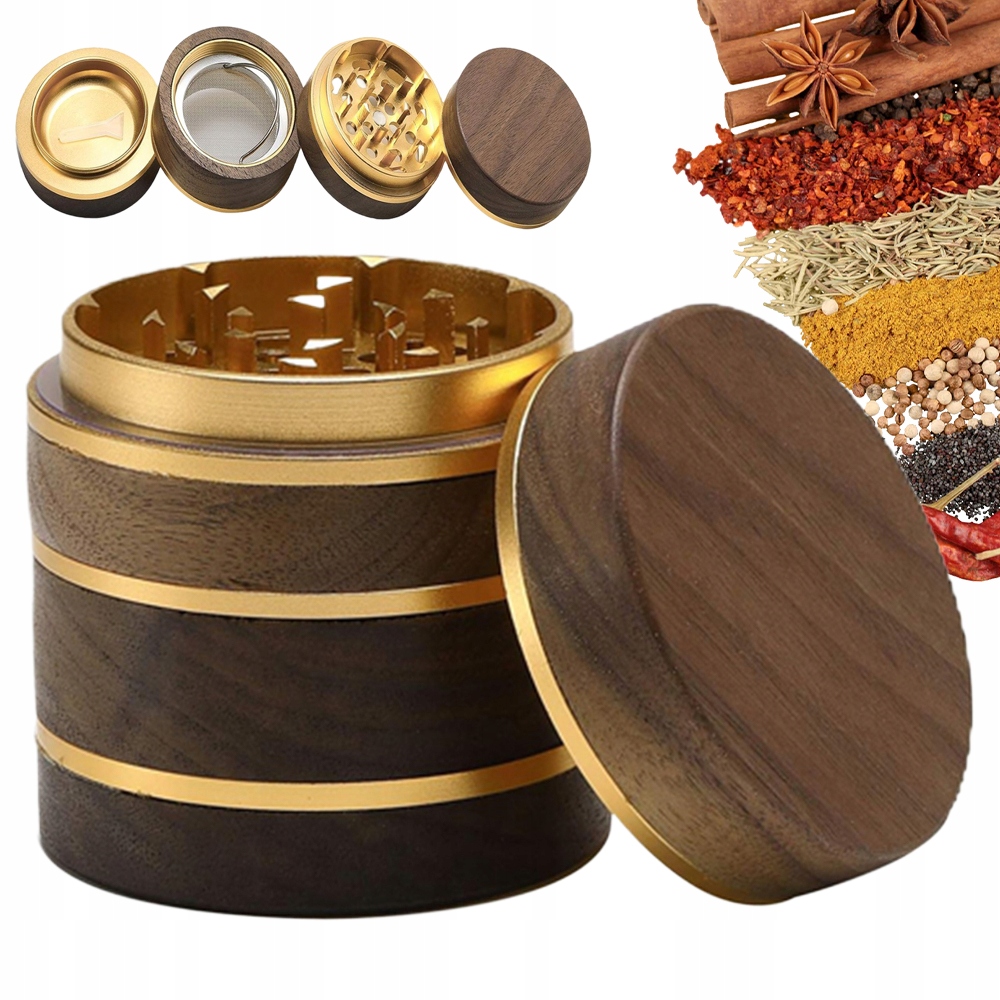 Hliníkový Mlýnek Na Koření Ruční, S Magnetickým Víkem