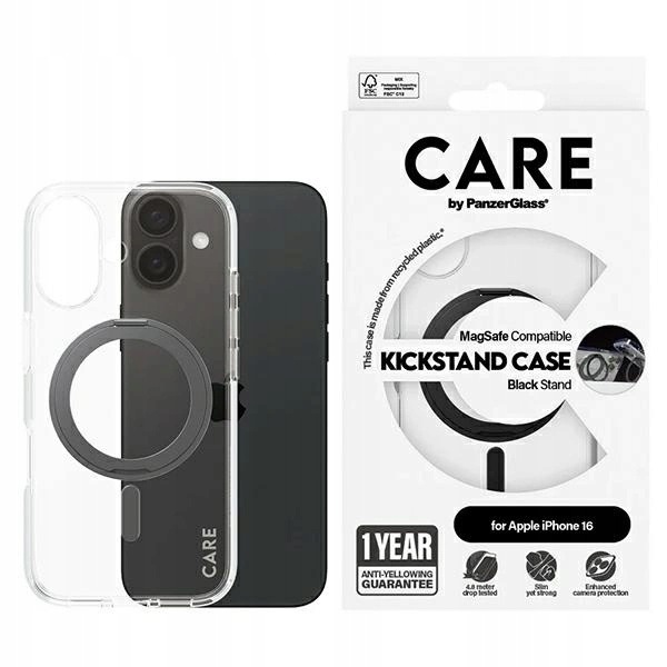 Etui Care by PanzerGlass Feature Kickstand Case z MagSafe na iPhone 16