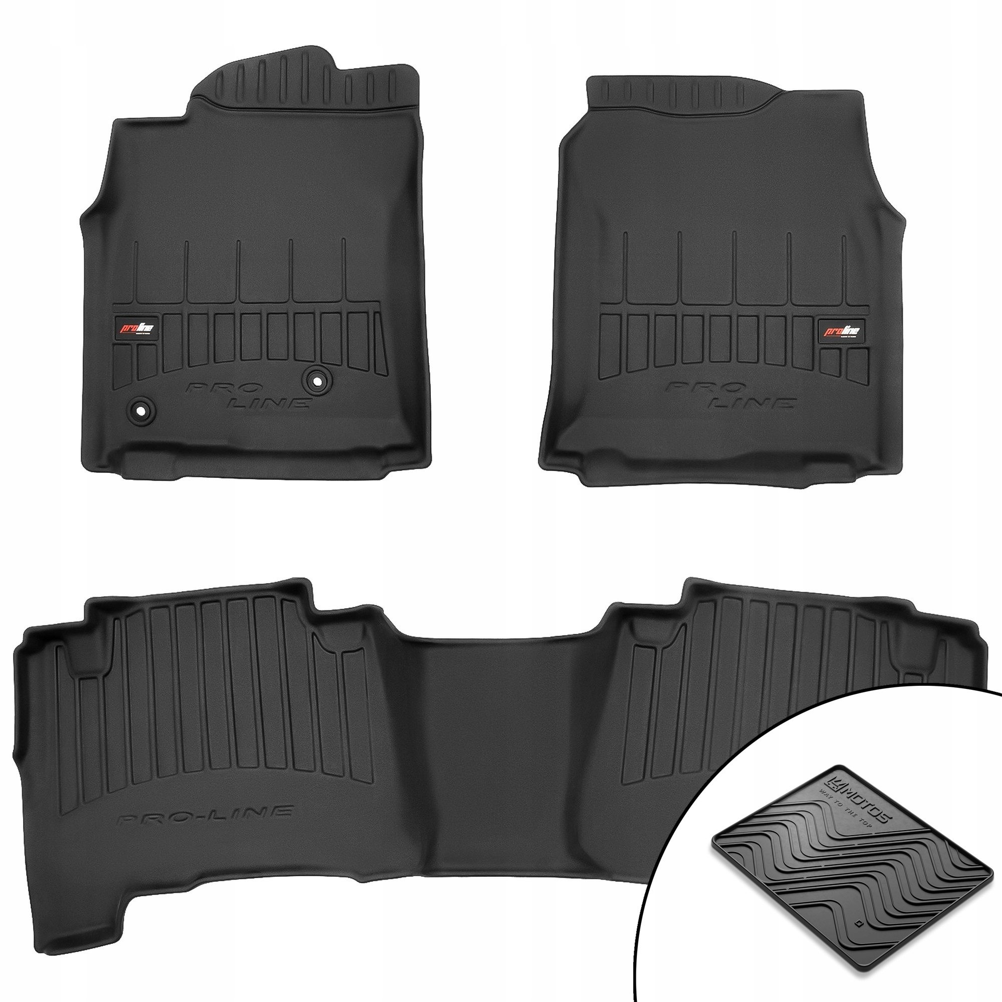 3D gumové koberce Toyota Land Cruiser J120 2002-2010 rohož bonus