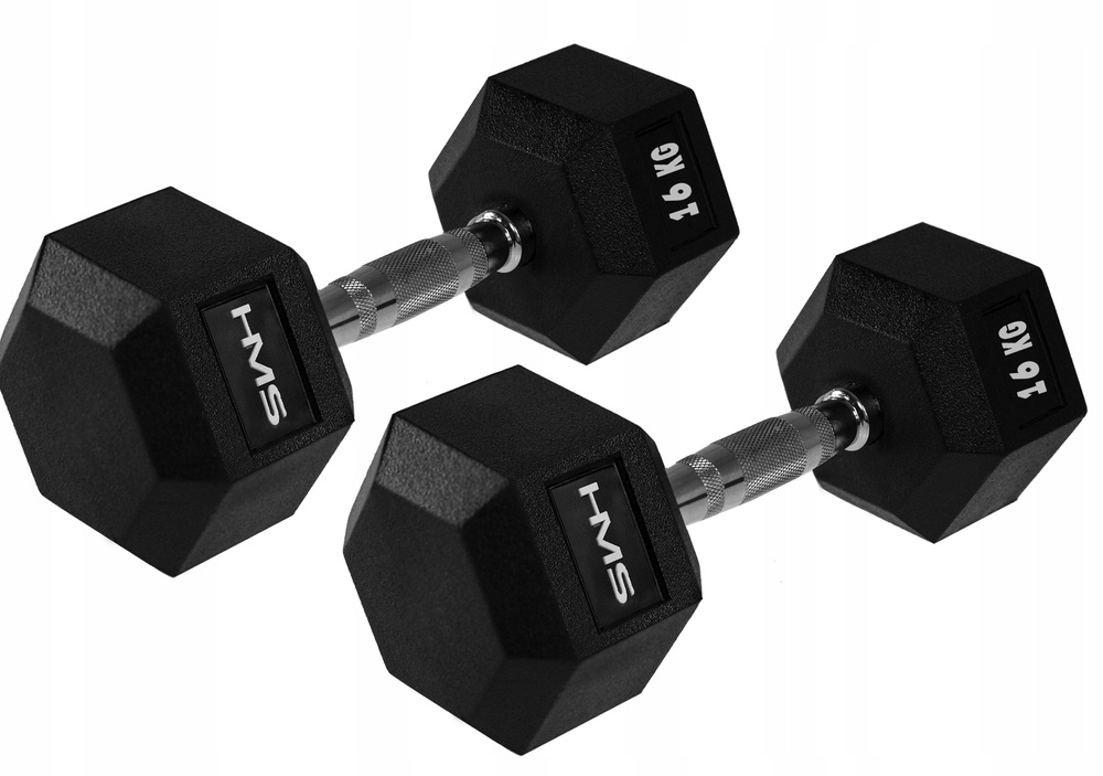 Sada Hexagonálních činek s gumovými závažími pro trénink cvičení 2x16 kg