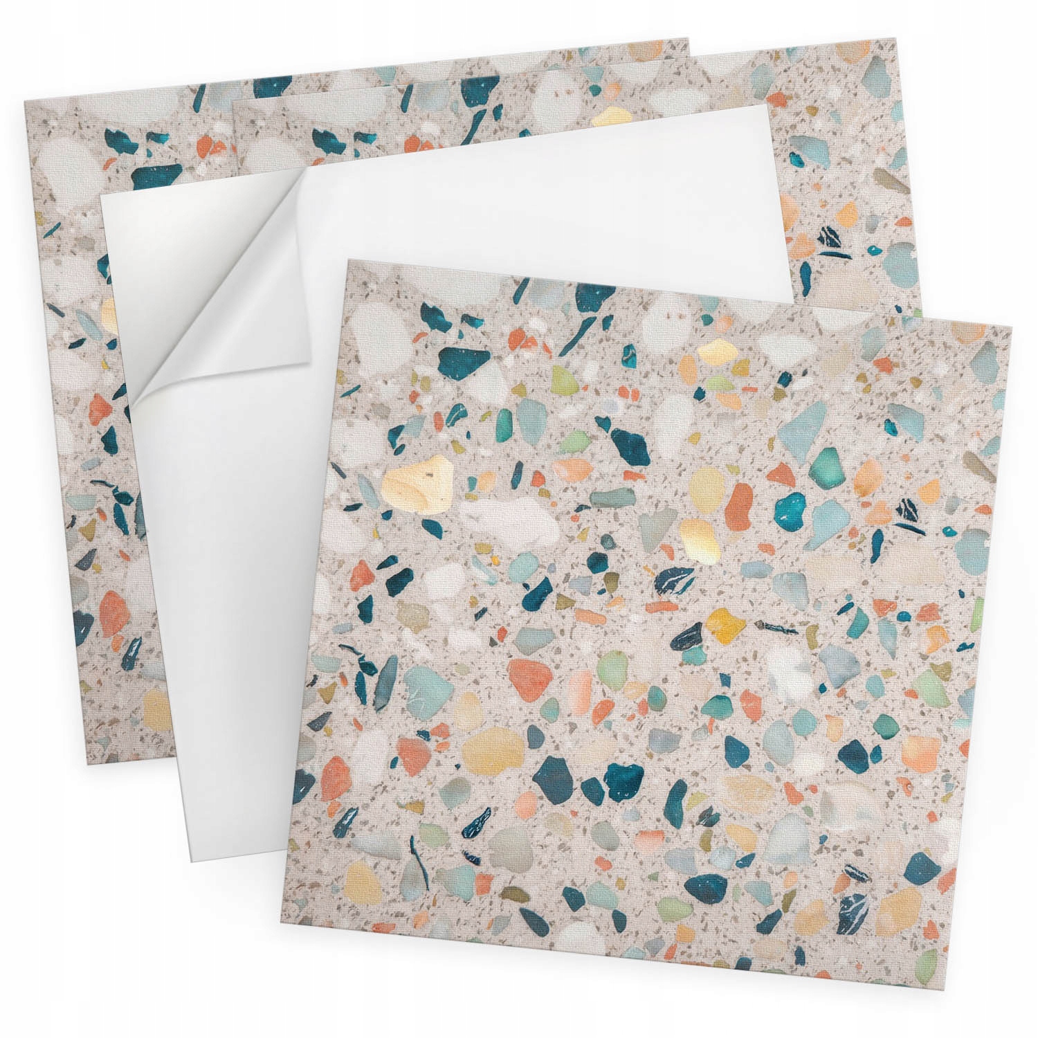 Balíček Pvc vinylových panelů Vzor s mnoha kameny 4 ks 50x50 cm