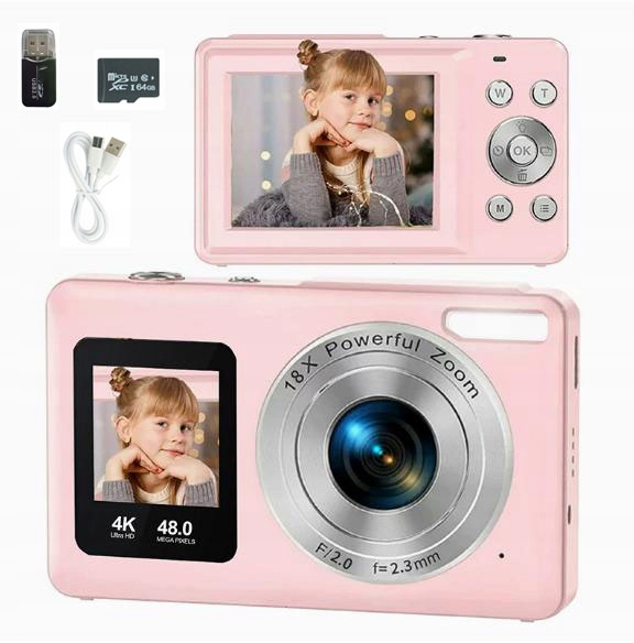 Fotoaparát pro děti 48MP 1080P s dvojitým zoomem 18x