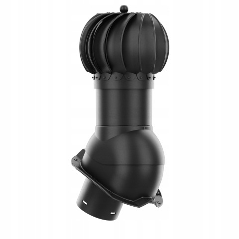 Rotačný krb Rotoline profil T18 fi 150 mm guľovitý, čierny