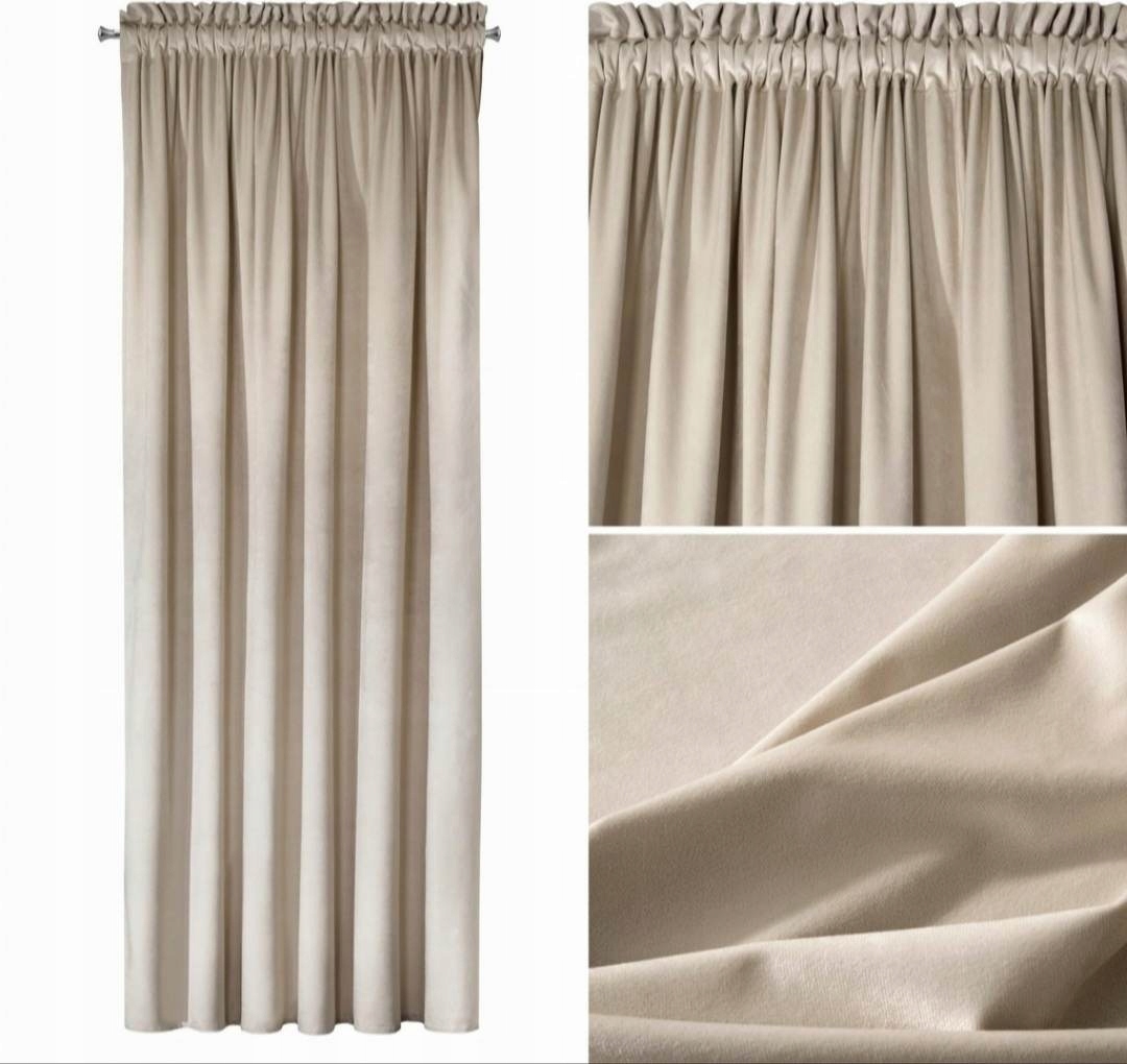 

Zasłona velvet welurowa na żabki 140x270 taśma