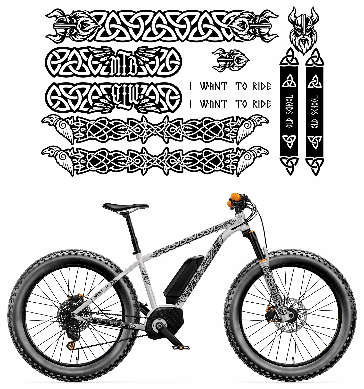 Sada univerzálních Nálepek na kolo Rama Wiking