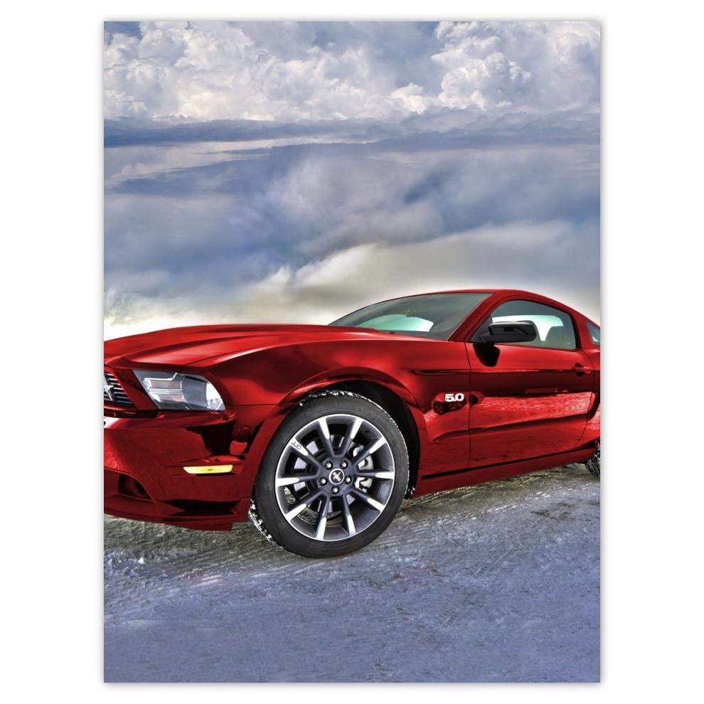 

Plakat 30x40 Czerwony Mustang Śnieg