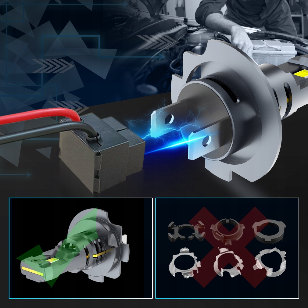 ŻARÓWKI LED H7 XSTORM 1 DO 1 WIĘCEJ ŚWIATŁA CANBUS Numer katalogowy części XSTORM A16 1 DO 1 SKLEPLEDY CANBUS 6000K P&P IDEALNIE DOPASOWANE