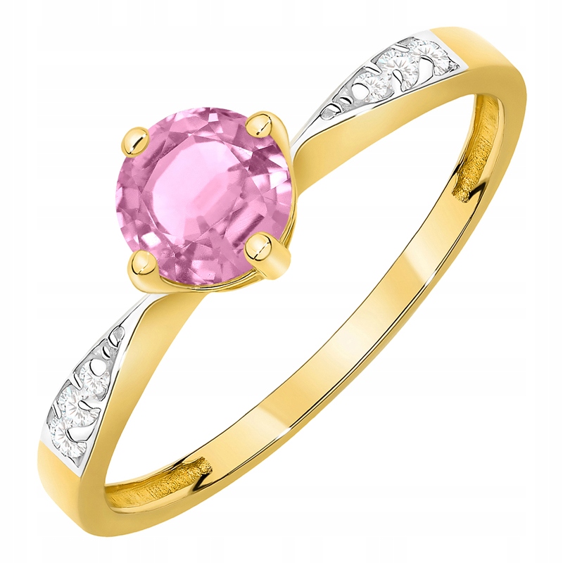 Zlatý Prstýnek Zásnubní pr 585 Zirkony vel. 18